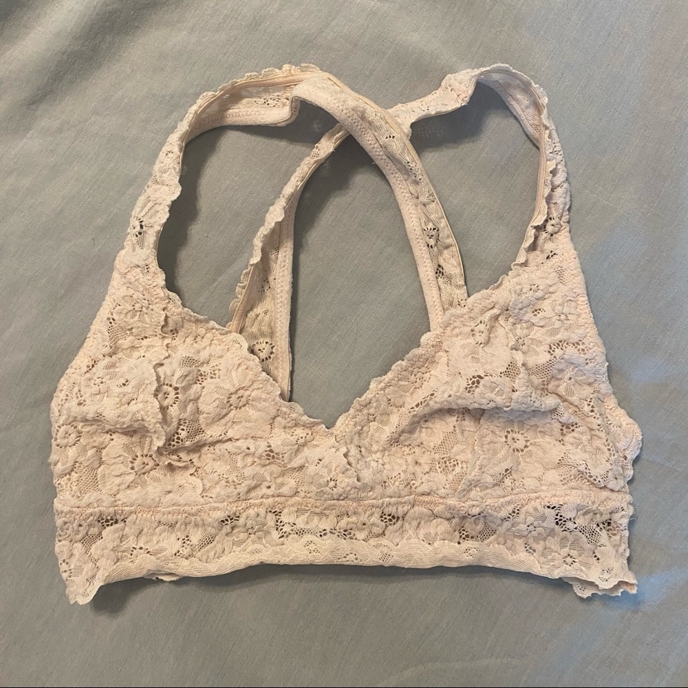 Aerie Pale Pink/Rose Lace Bra